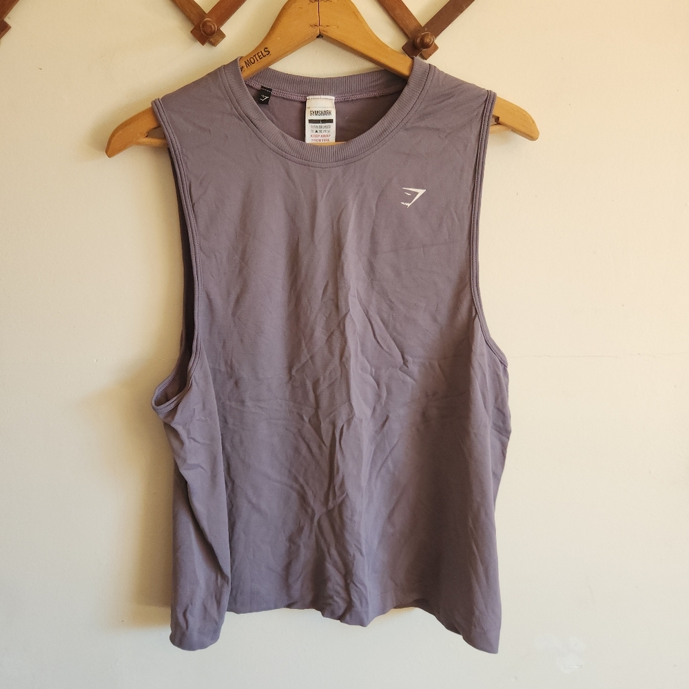 Gymshark Men’s Sleeveless Training Tank — Light Lavender Gray
